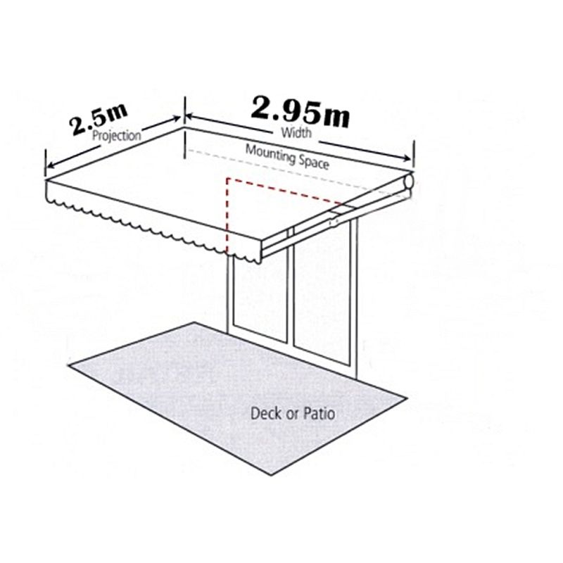Buy Roll Out Patio Window Door Outdoor Awning, 3 Sizes MyDeal